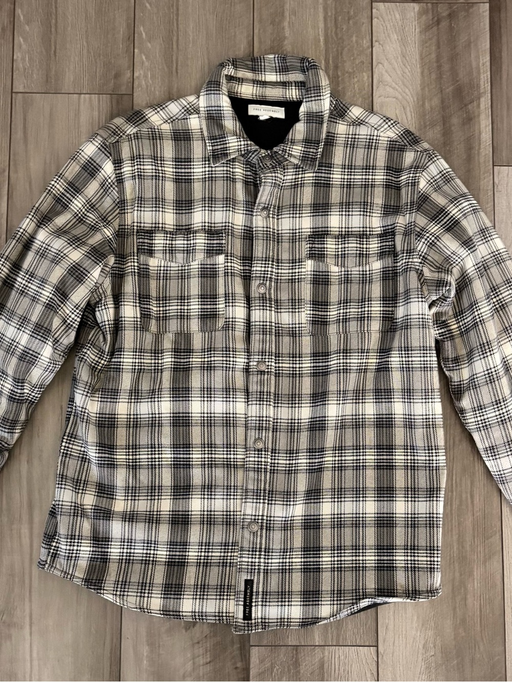 Free Assembly Men's Plaid Button-Up Shirt/jacket